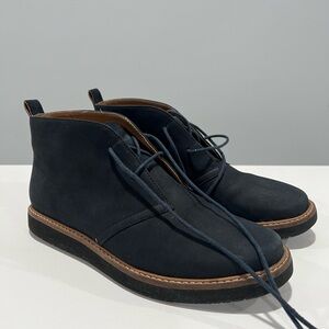 Clarks Women Navy Chukka Boots